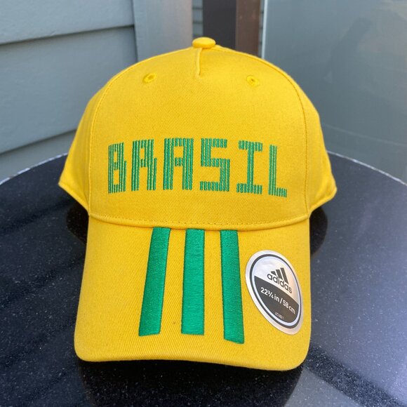 Adidas Brasil Footbal Soccer Baseball Hat New Tags - Picture 1 of 4